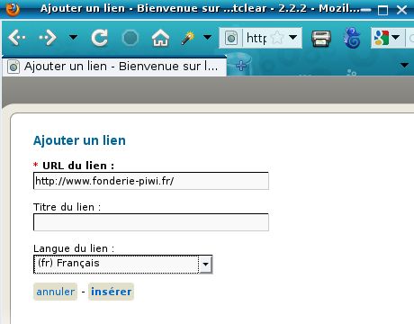 faire un lien dans dotclear